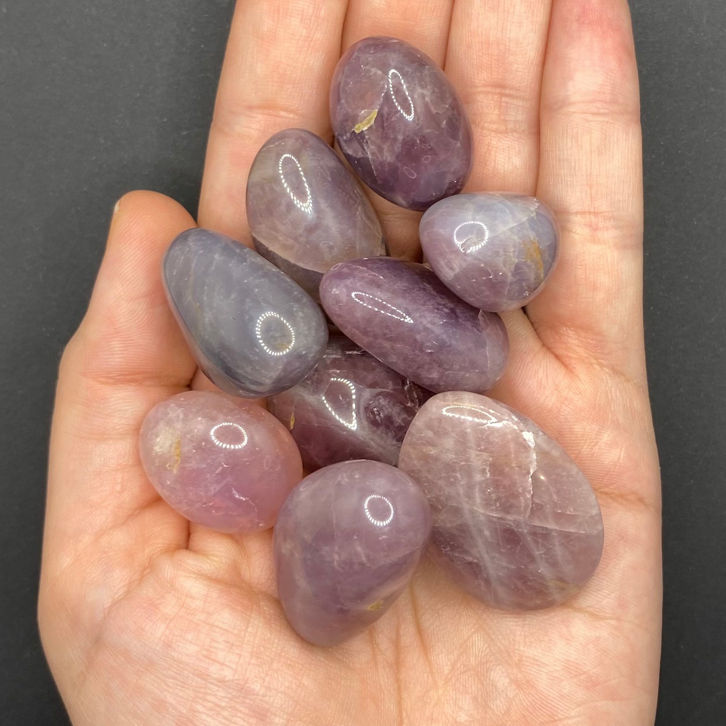 Lavender Rose Quartz Crystal | Healing Crystals | Tumbled | 1 pc