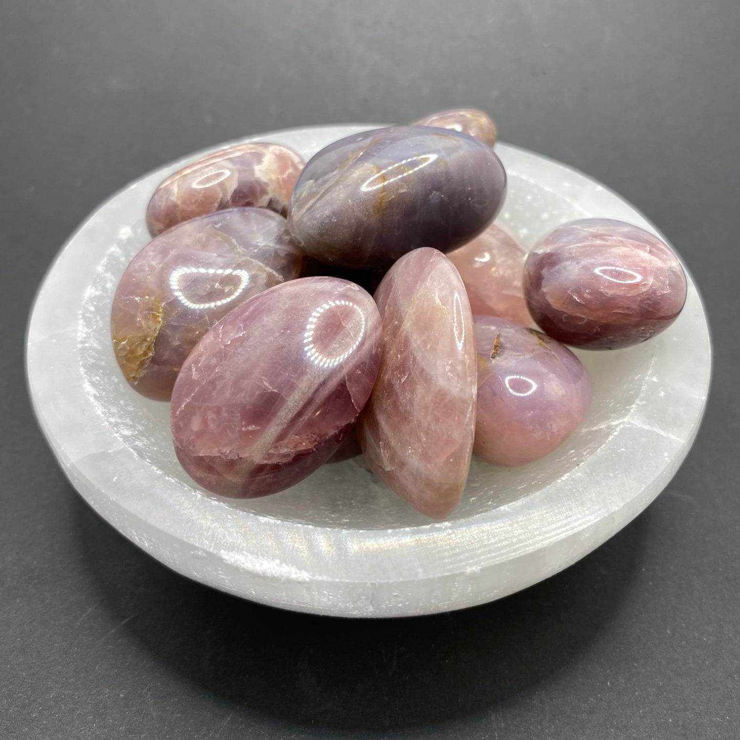 Lavender Rose Quartz Crystal | Healing Crystals | Tumbled | 1 pc