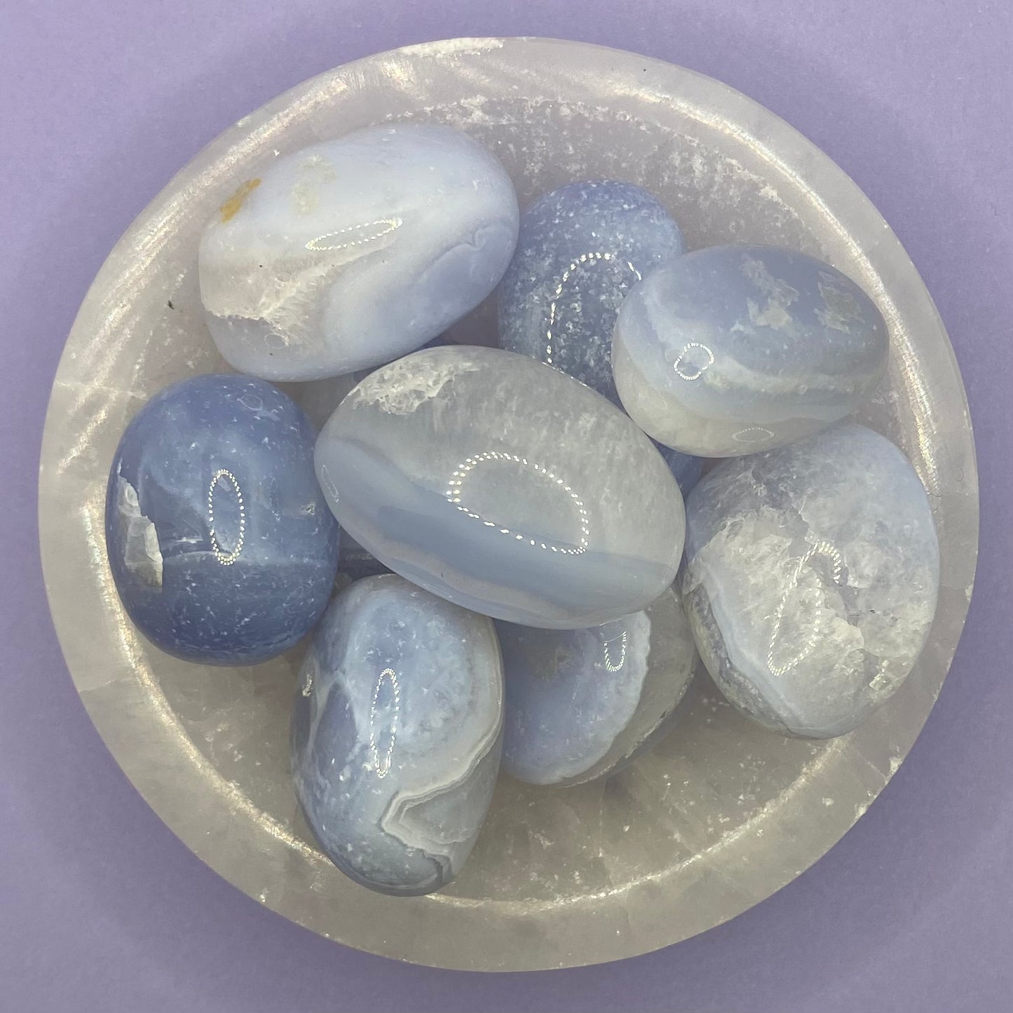 Blue Lace Agate | Healing Crystals | Tumbled | 1 pc