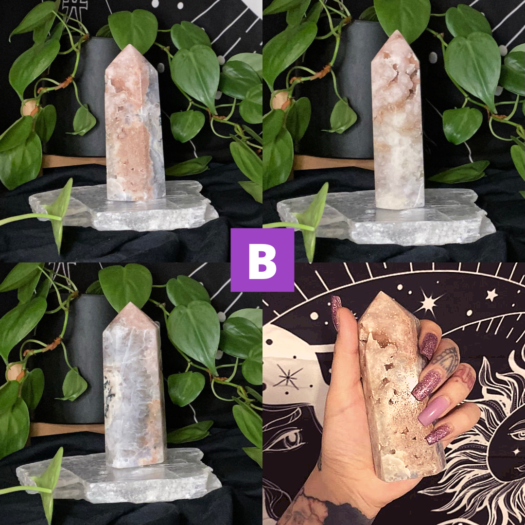 Pink Amethyst Wand | Healing Crystals | Tower | 1 pc