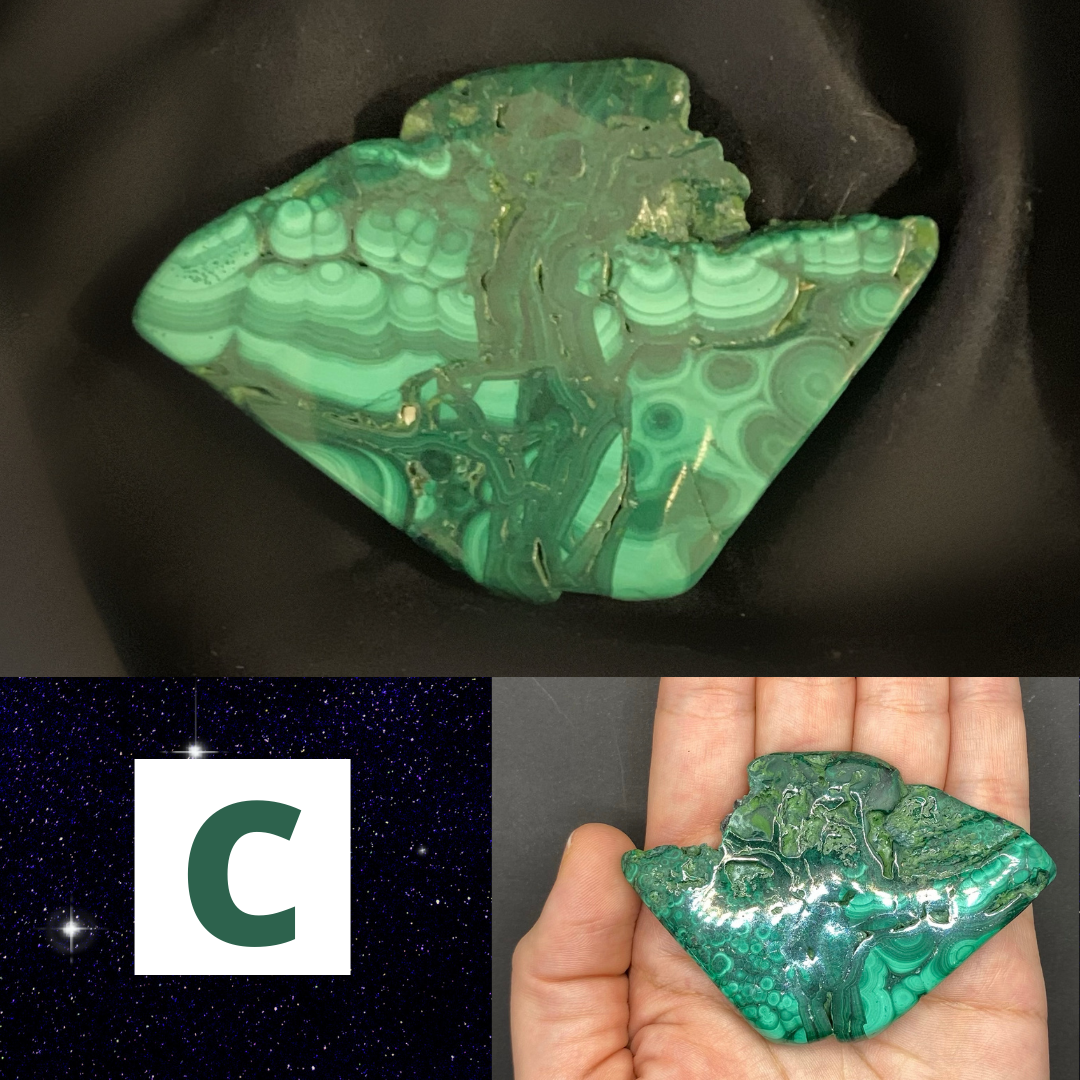 Malachite | Healing Crystals | Slab | 1 pc