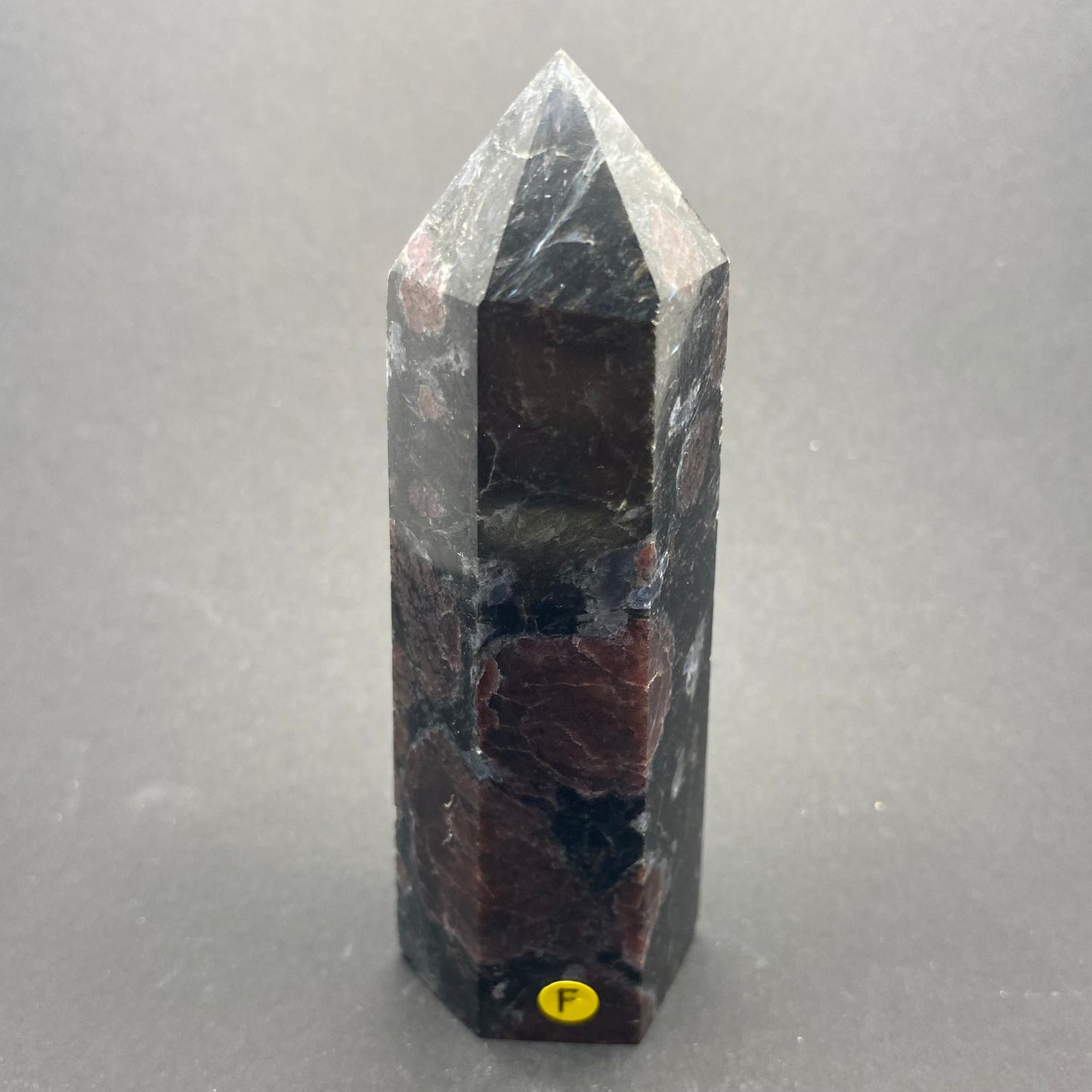 Garnet with Astrophyllite Wand | Healing Crystals | Tower | 1 pc