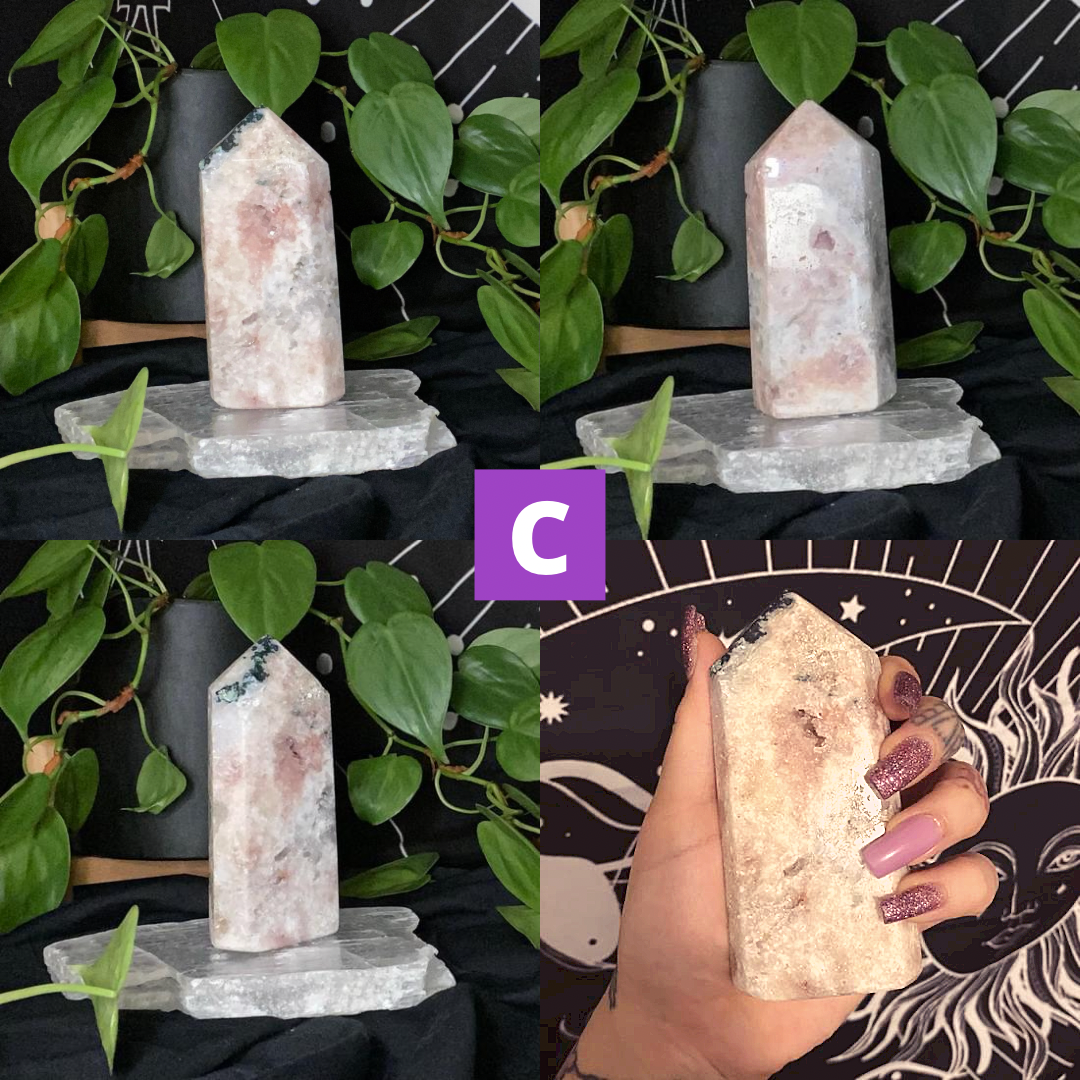 Pink Amethyst Wand | Healing Crystals | Tower | 1 pc