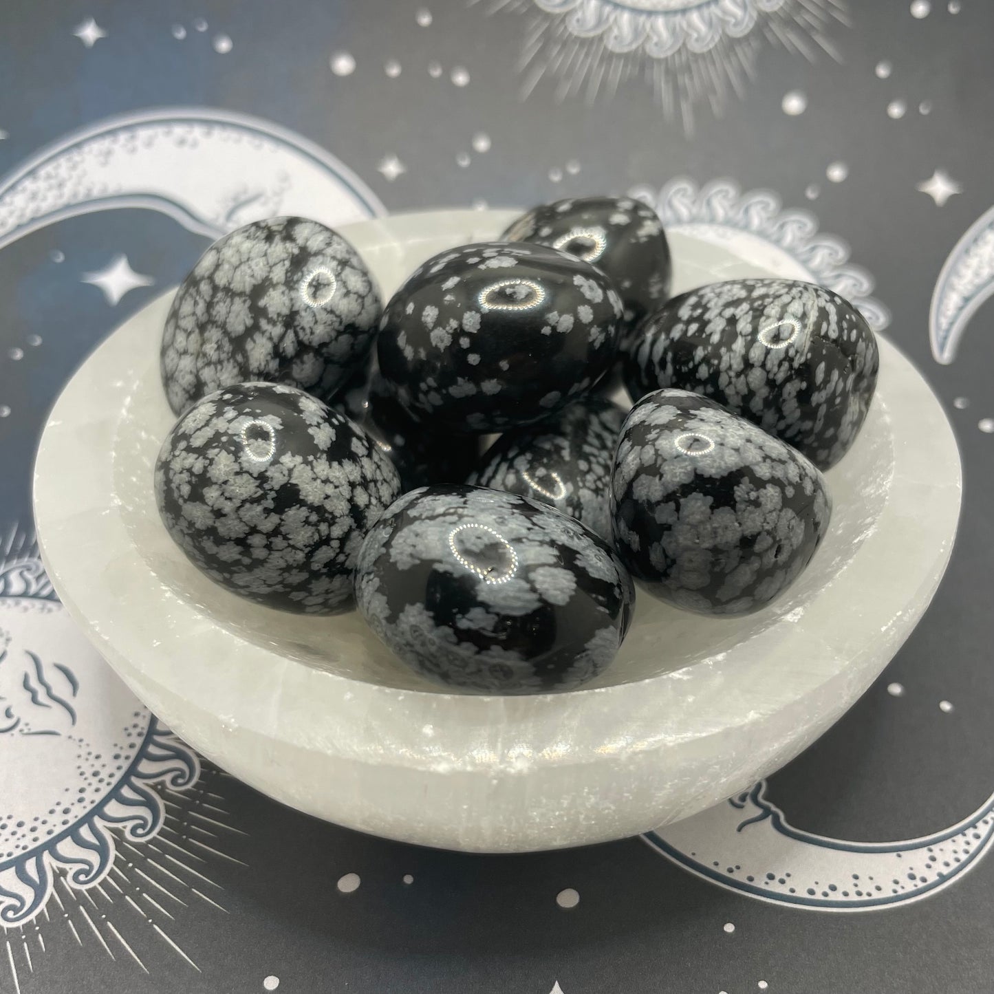 Snowflake Obsidian | Healing Crystals | Tumbled | 1 pc