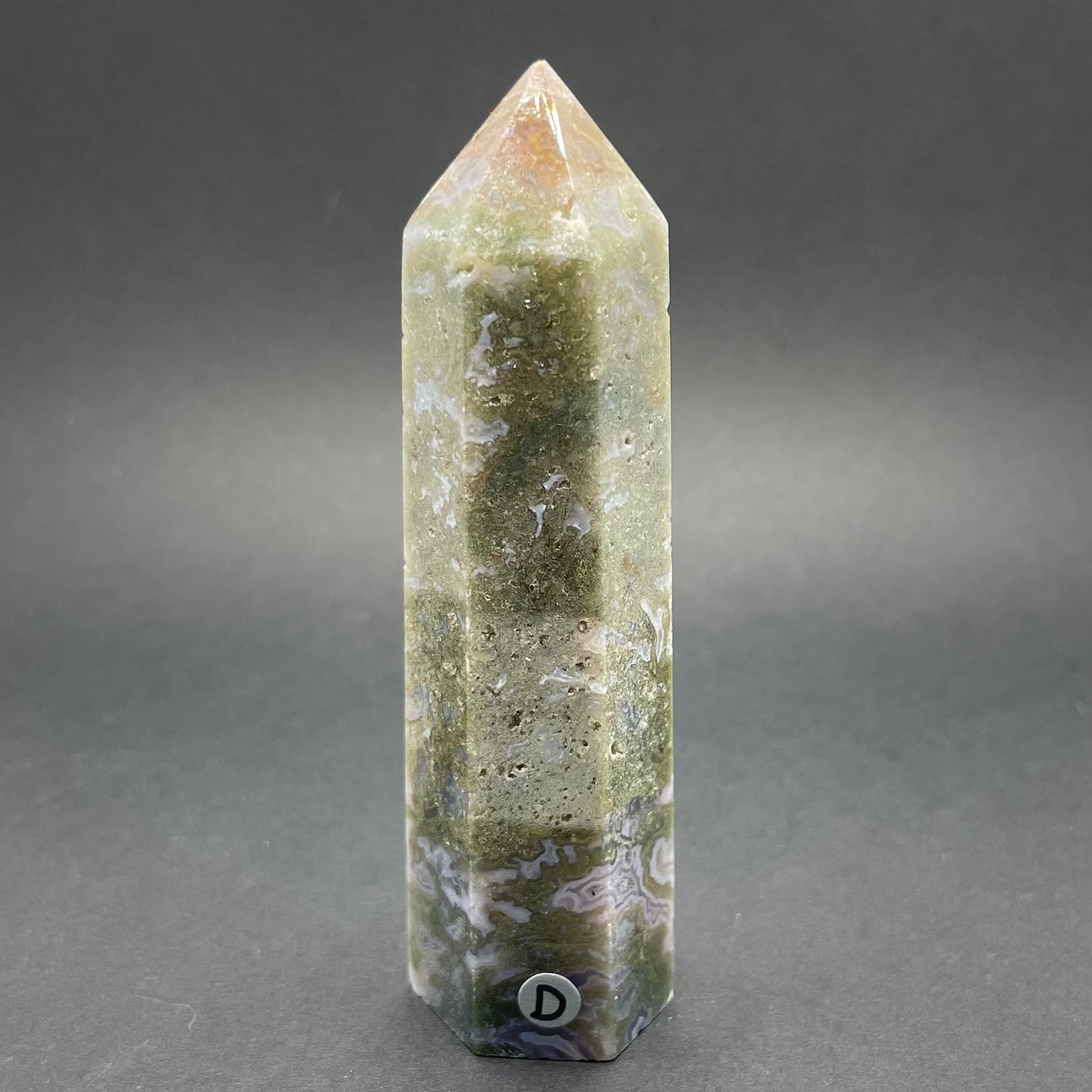 Moss Agate Wand | Healing Crystals | Tower | 1 pc