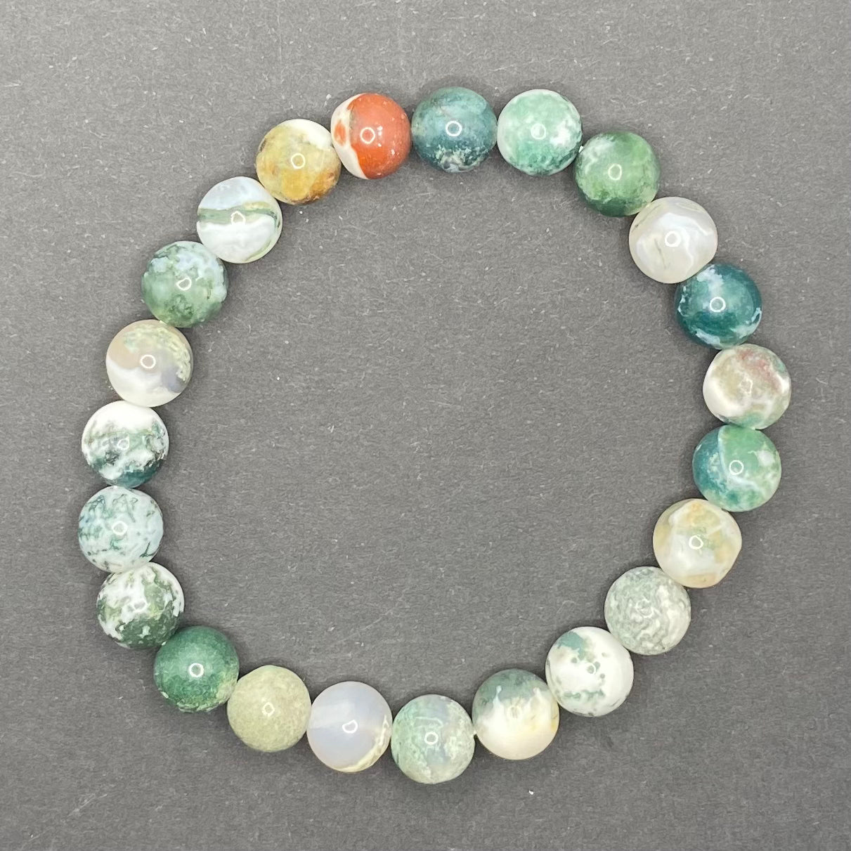 Moss Agate Bracelet | Healing Crystals | Jewelry | 1 pc