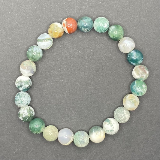 Moss Agate Bracelet | Healing Crystals | Jewelry | 1 pc