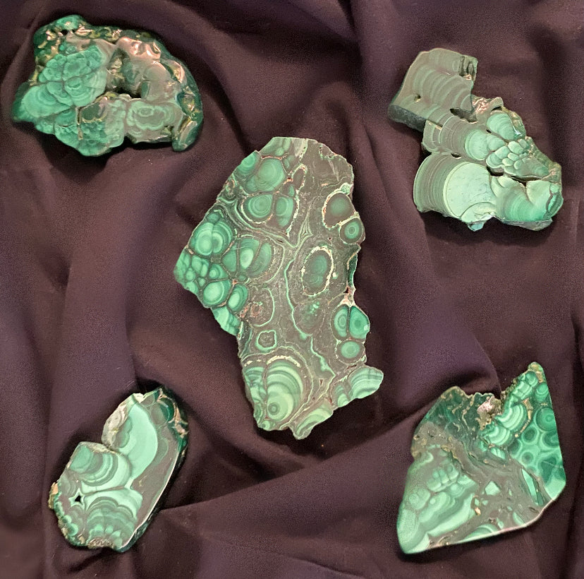 Malachite | Healing Crystals | Slab | 1 pc