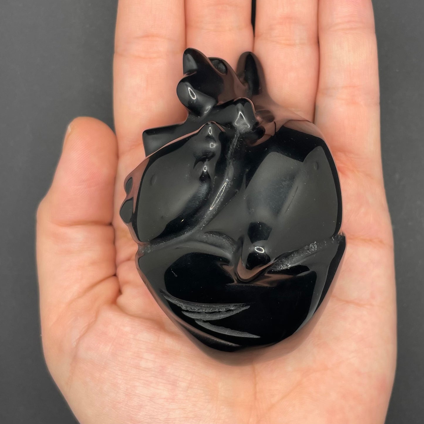 Obsidian Anatomical Heart | Healing Crystals | Carving | 1 pc