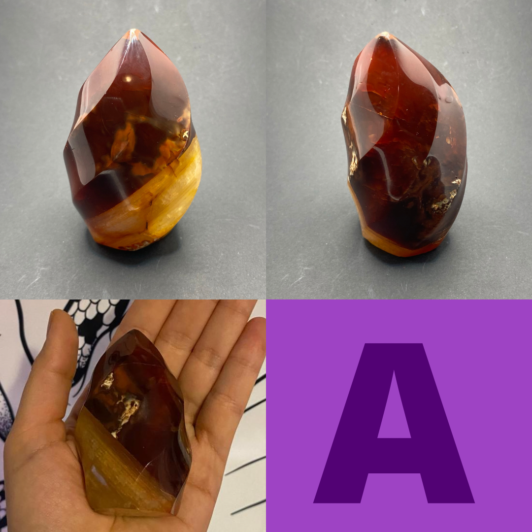 Carnelian Flame | Healing Crystals | Carving | 1 pc