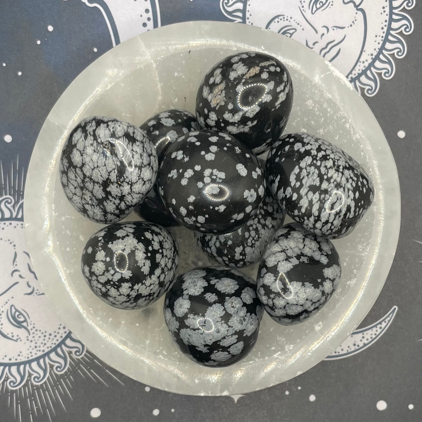 Snowflake Obsidian | Healing Crystals | Tumbled | 1 pc