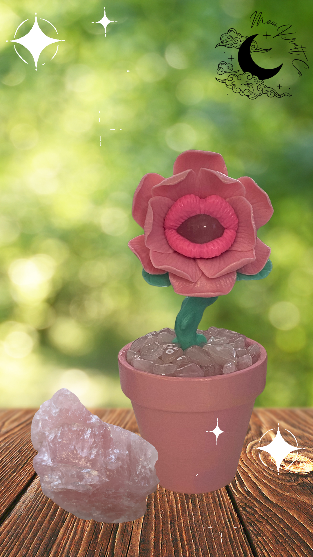 Rosie - Rose Quartz Flower