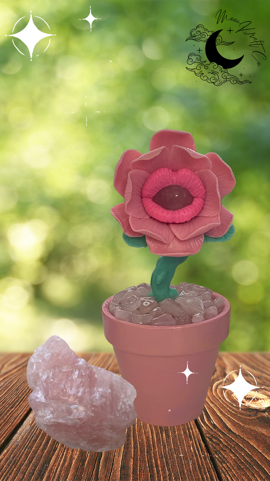 Rosie - Rose Quartz Flower