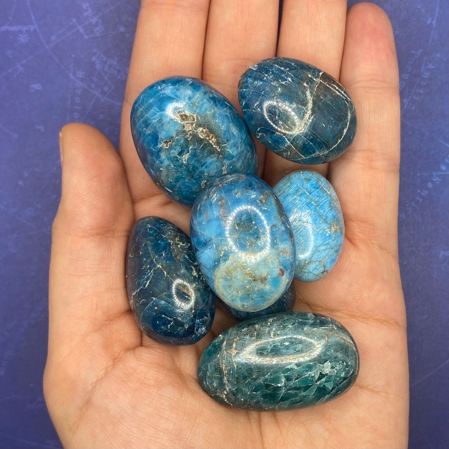 Blue Apatite Crystal | Healing Crystals | Tumbled | 1 pc