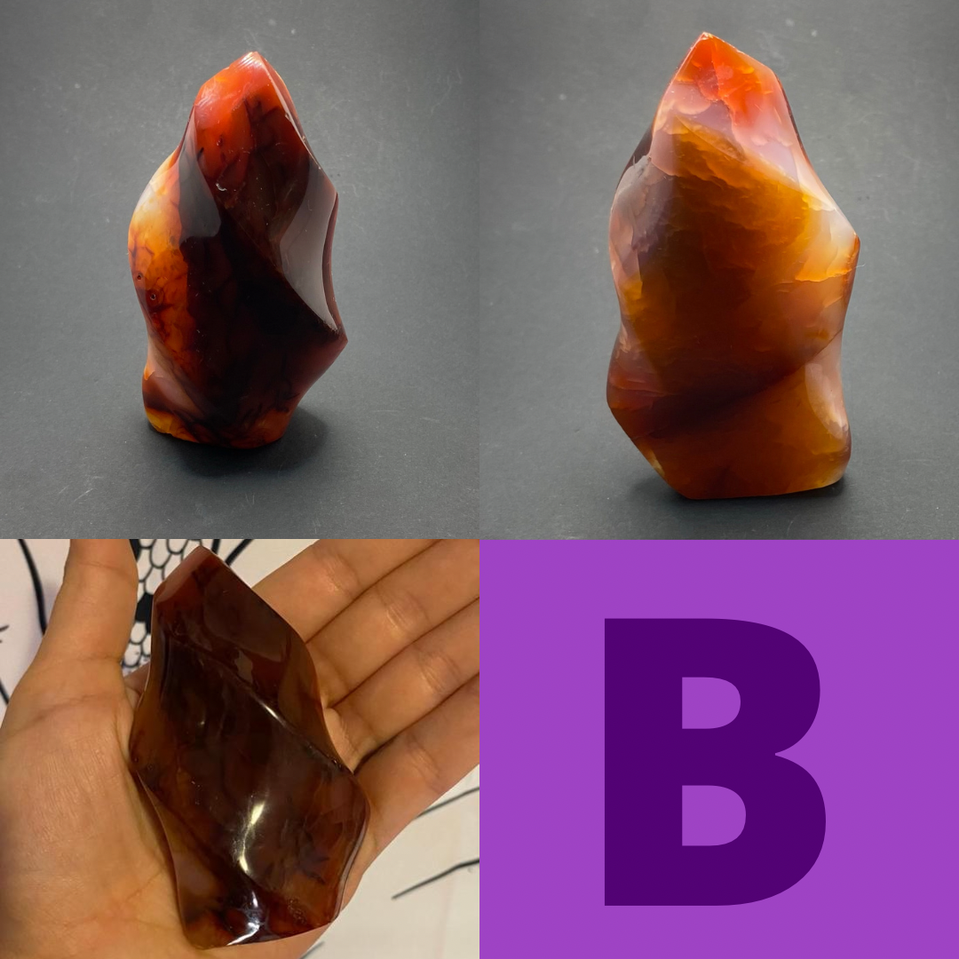 Carnelian Flame | Healing Crystals | Carving | 1 pc