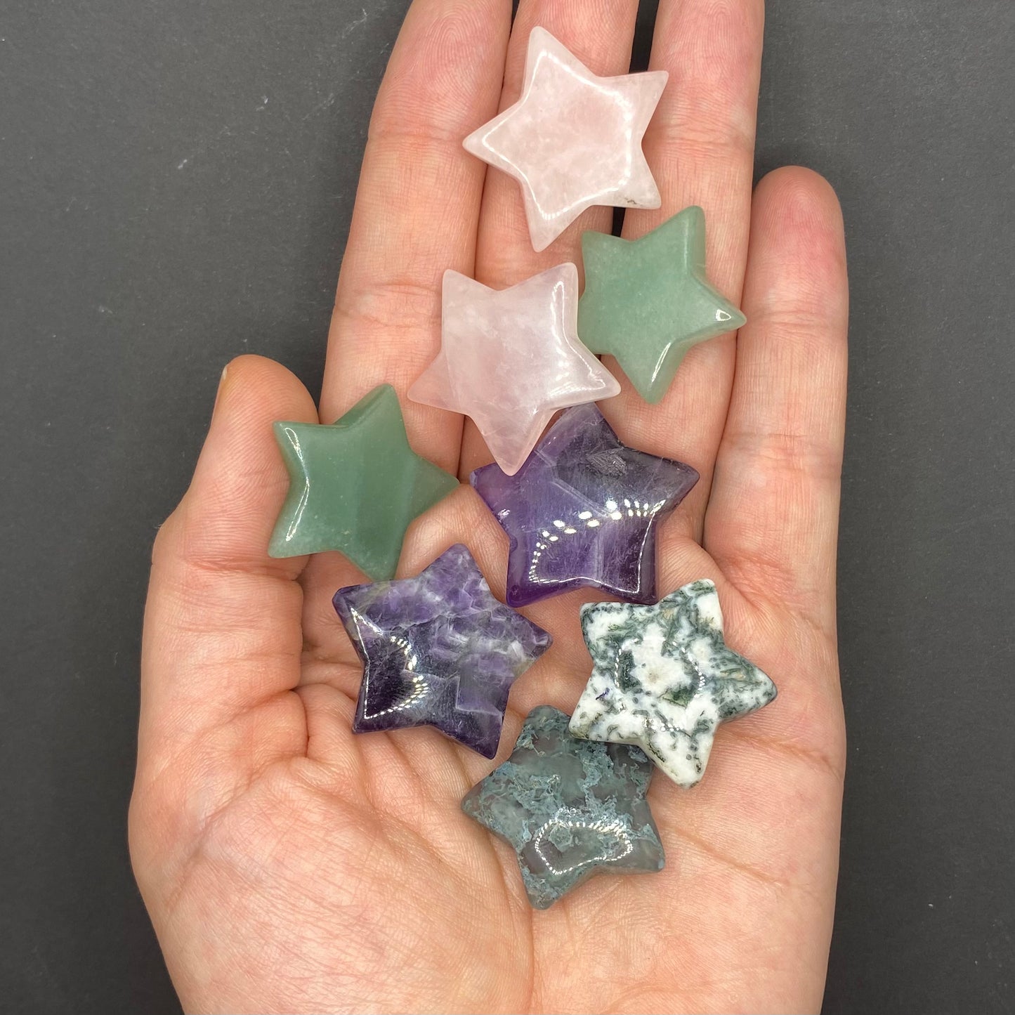 Small Star Healing Crystals | Pocket Crystal | Carving | 1 pc