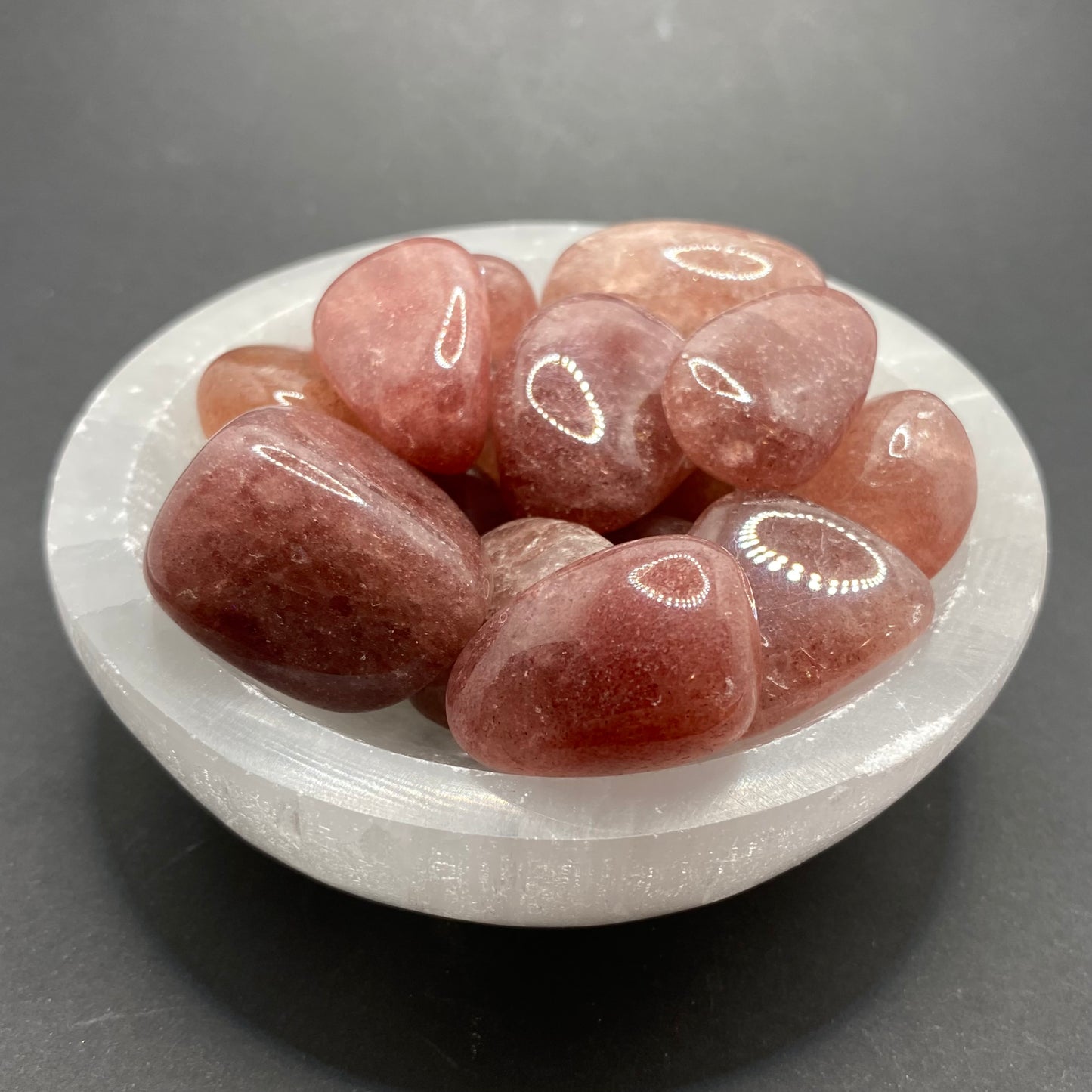 Red Strawberry Quartz Crystal | Healing Crystals | Tumbled | 1 pc