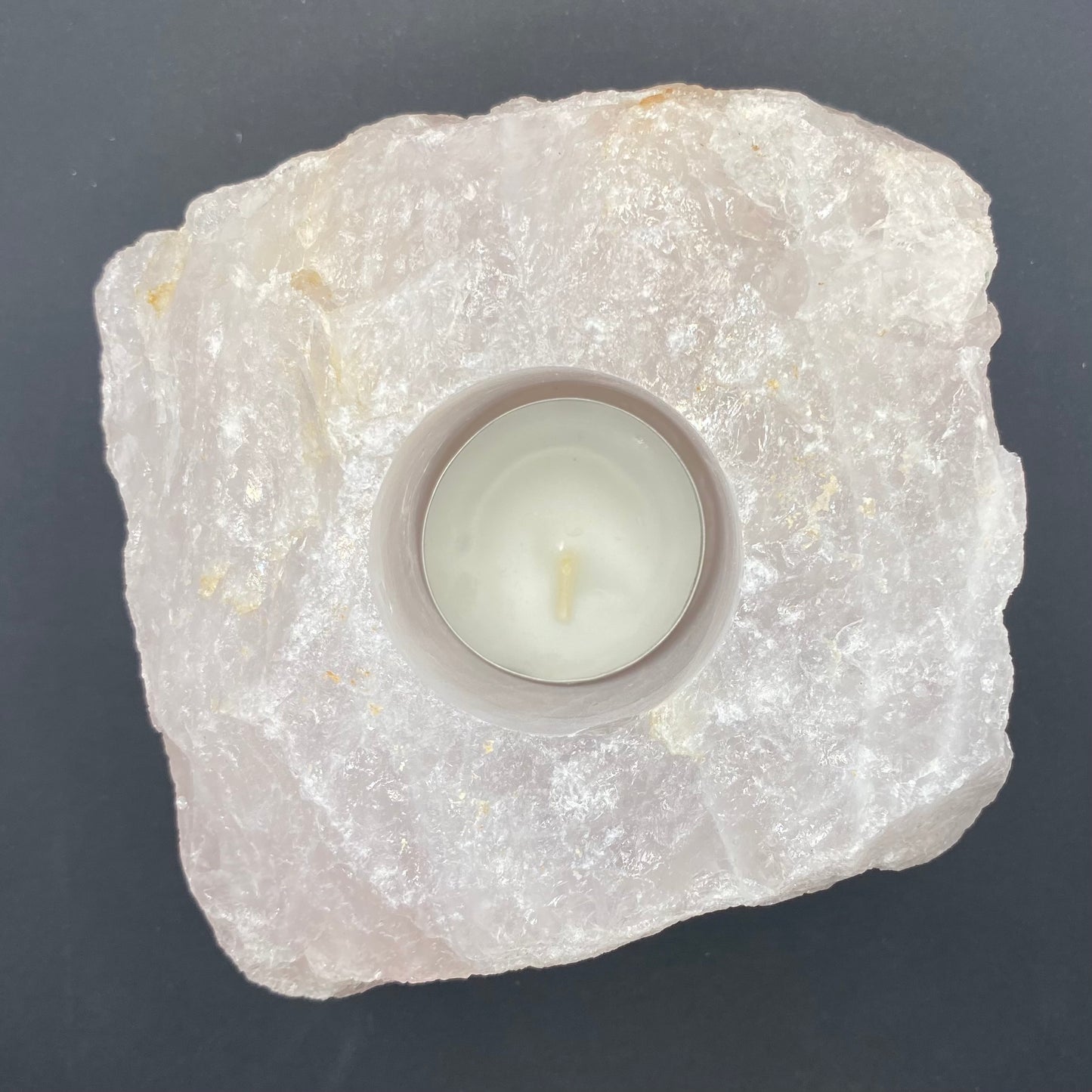 Rose Quartz Candle Holder | 1 pc