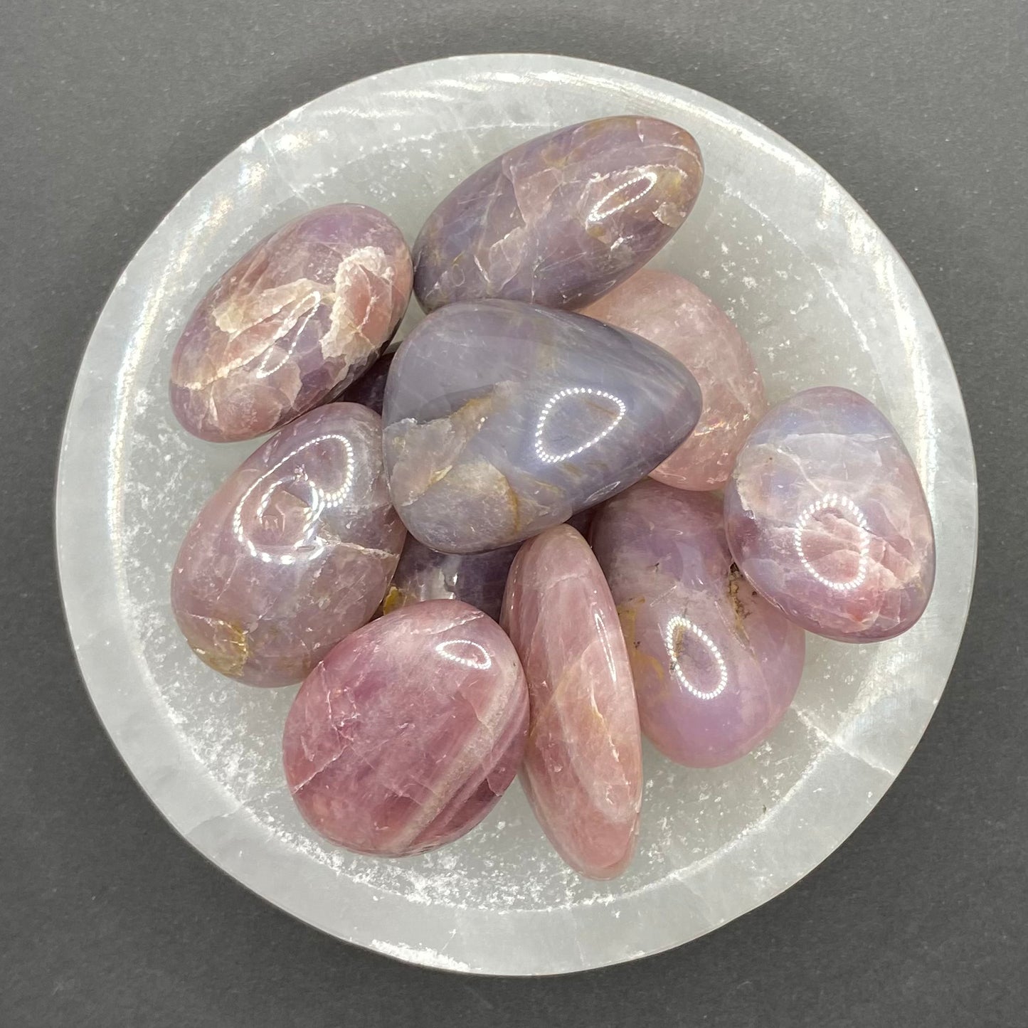 Lavender Rose Quartz Crystal | Healing Crystals | Tumbled | 1 pc