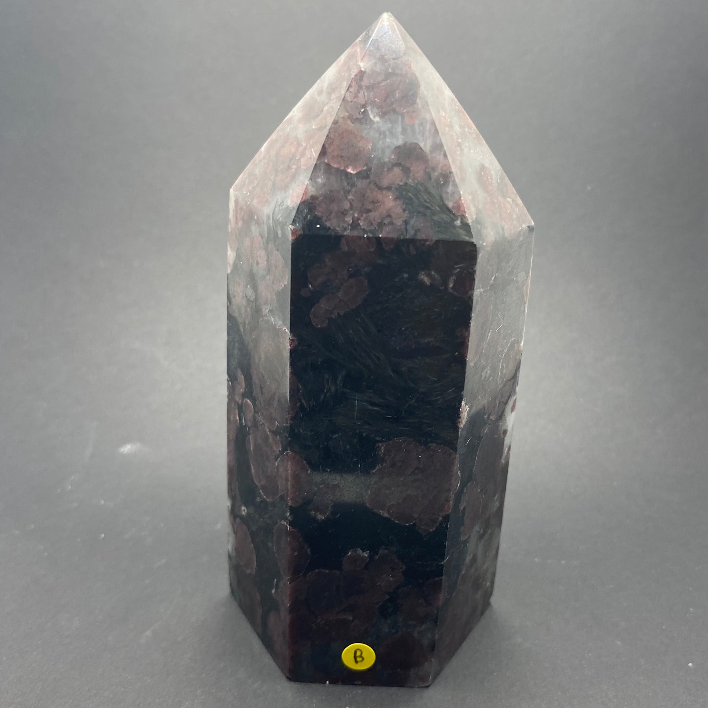 Garnet with Astrophyllite Wand | Healing Crystals | Tower | 1 pc