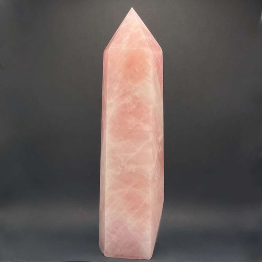 Large Rose Quartz Wand | Healing Crystals | Tower | 1 pc