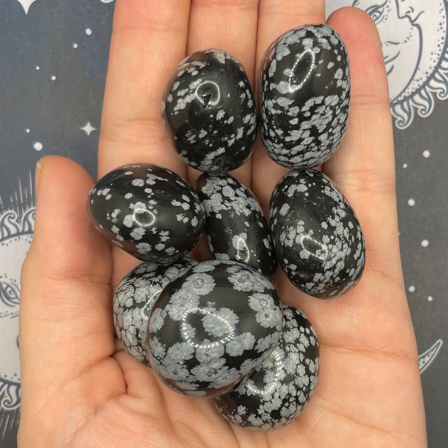 Snowflake Obsidian | Healing Crystals | Tumbled | 1 pc