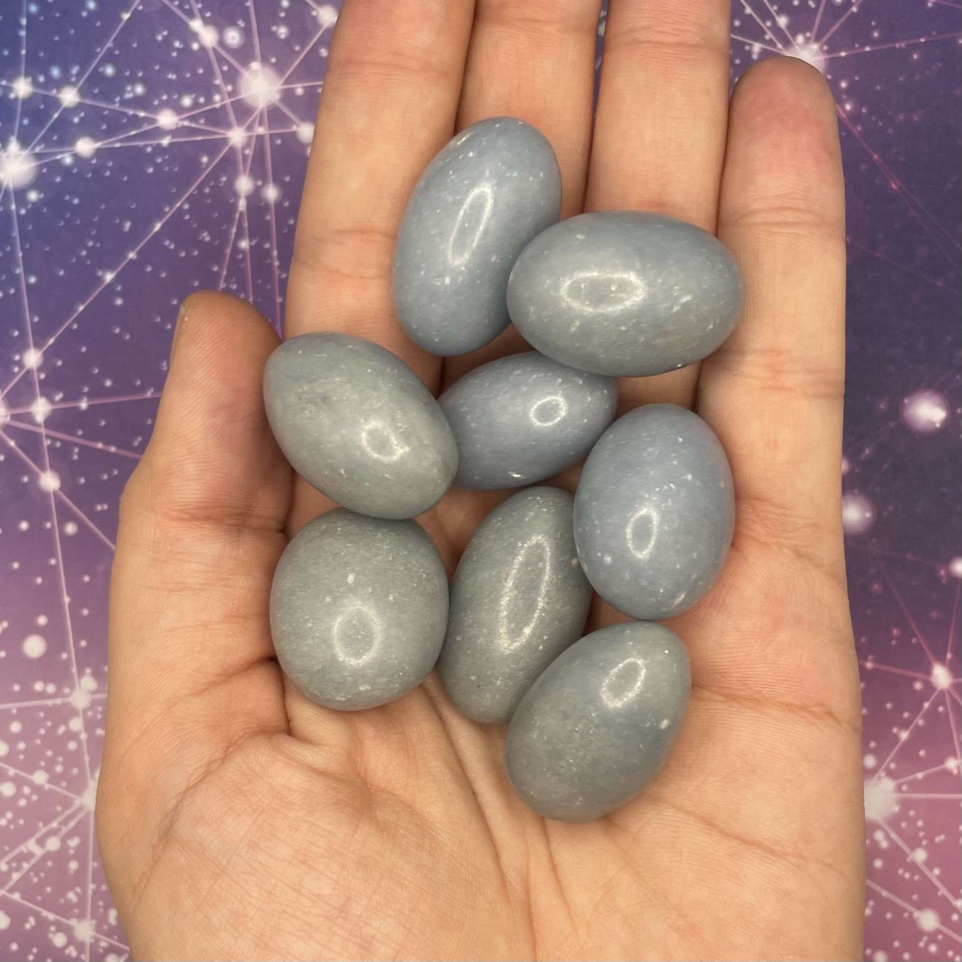 Angelite | Healing Crystals | Tumbled | 1 pc