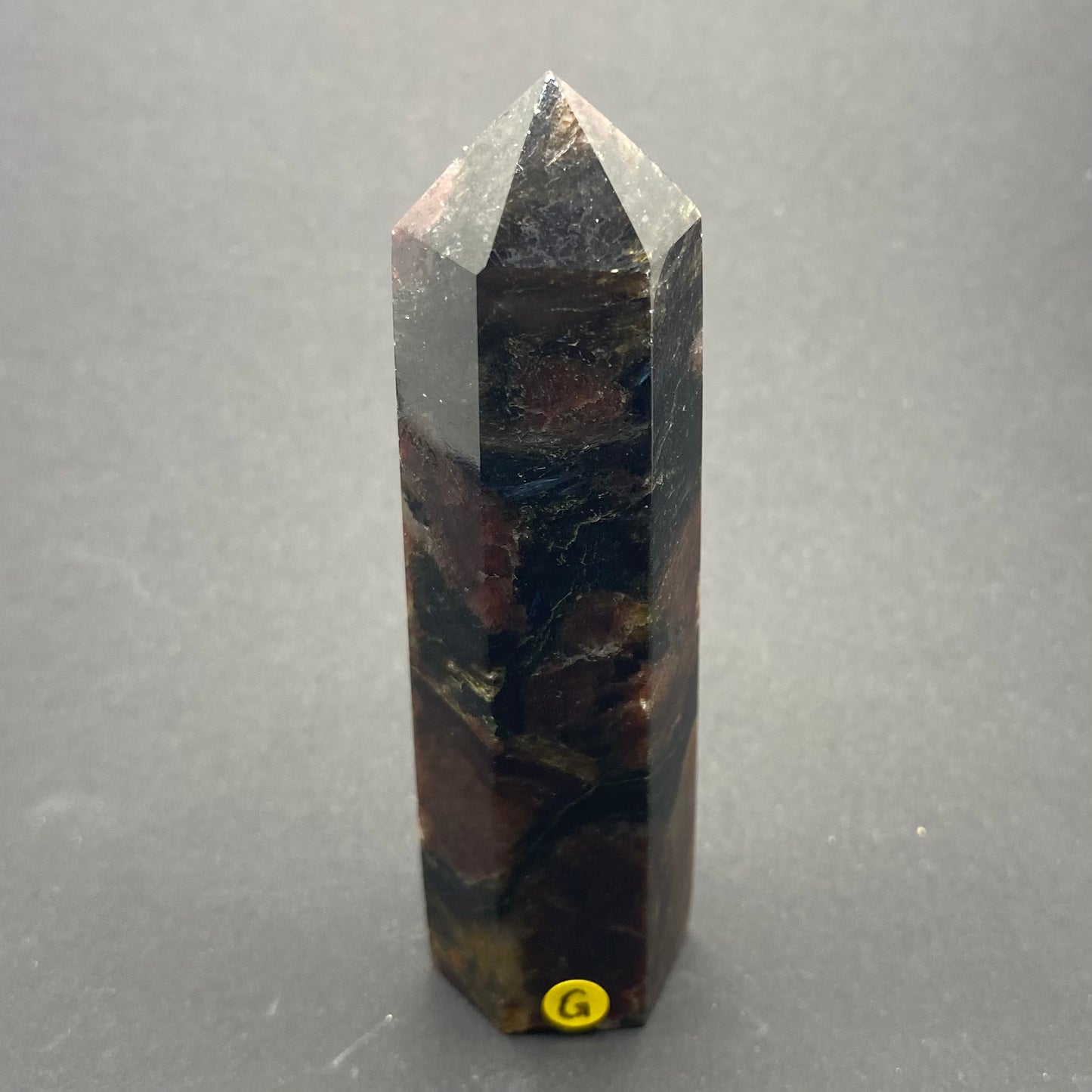 Garnet with Astrophyllite Wand | Healing Crystals | Tower | 1 pc