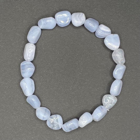 Blue Lace Agate Bracelet | Healing Crystals | Jewelry | 1 pc