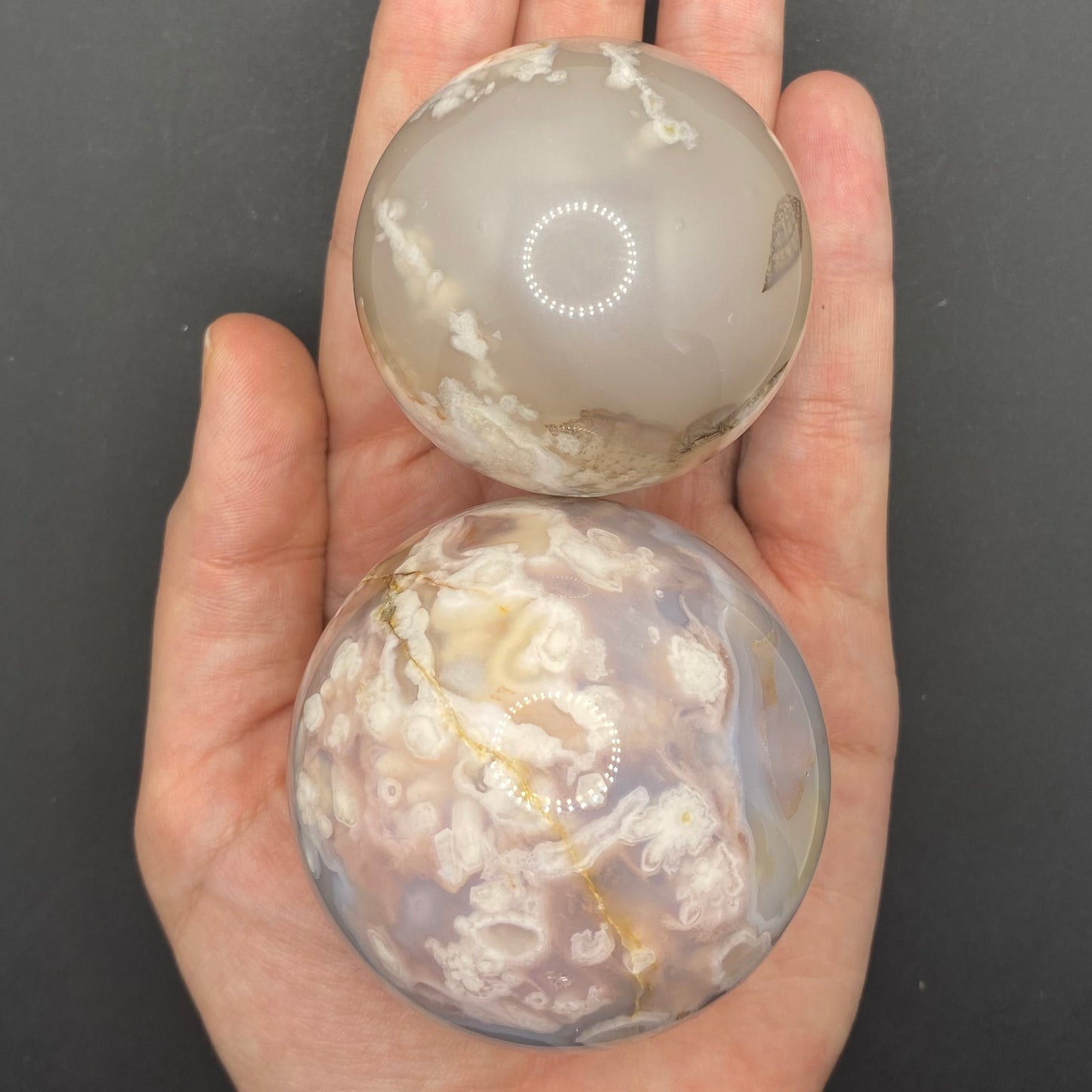 Flower Agate Sphere | Healing Crystals | 1 pc