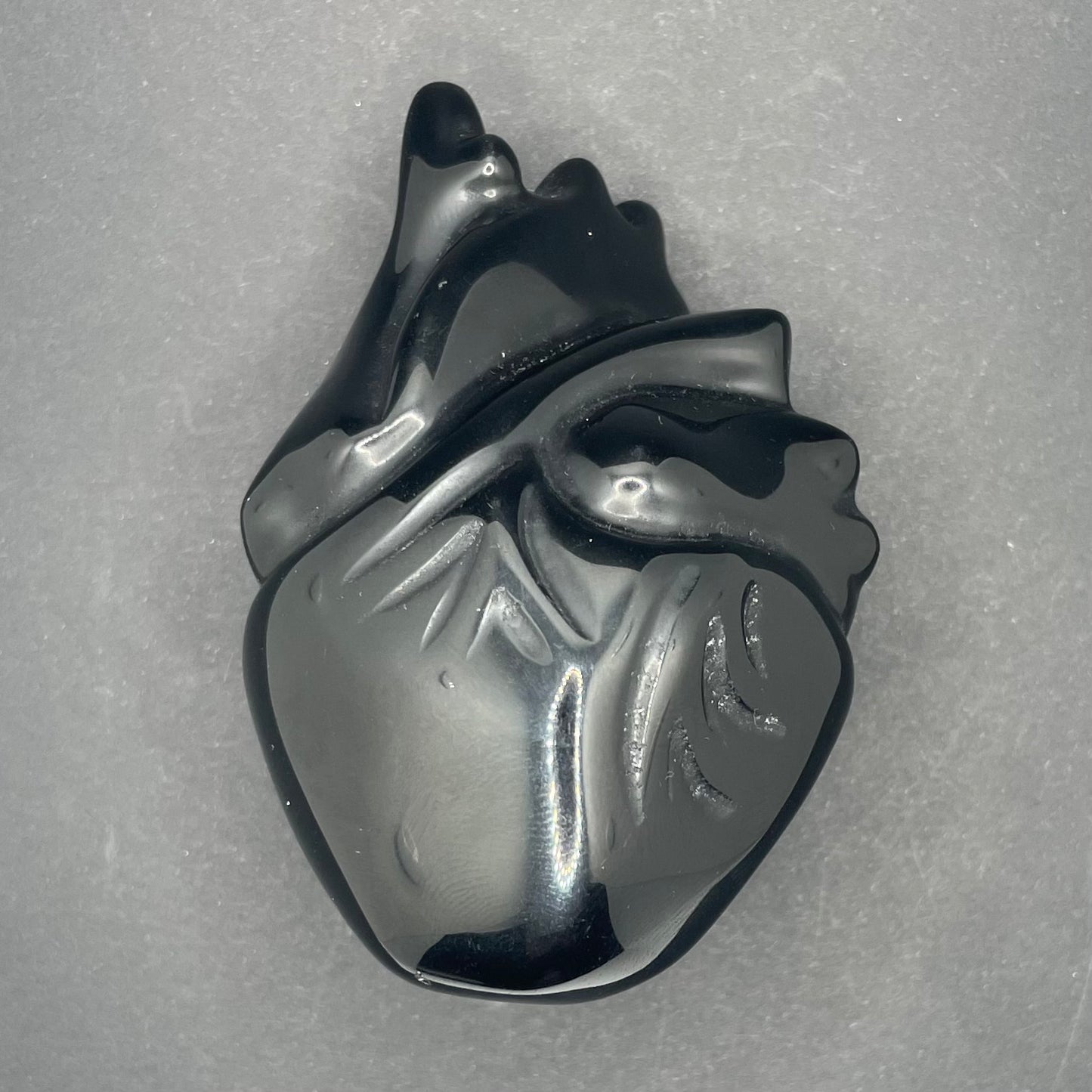 Obsidian Anatomical Heart | Healing Crystals | Carving | 1 pc