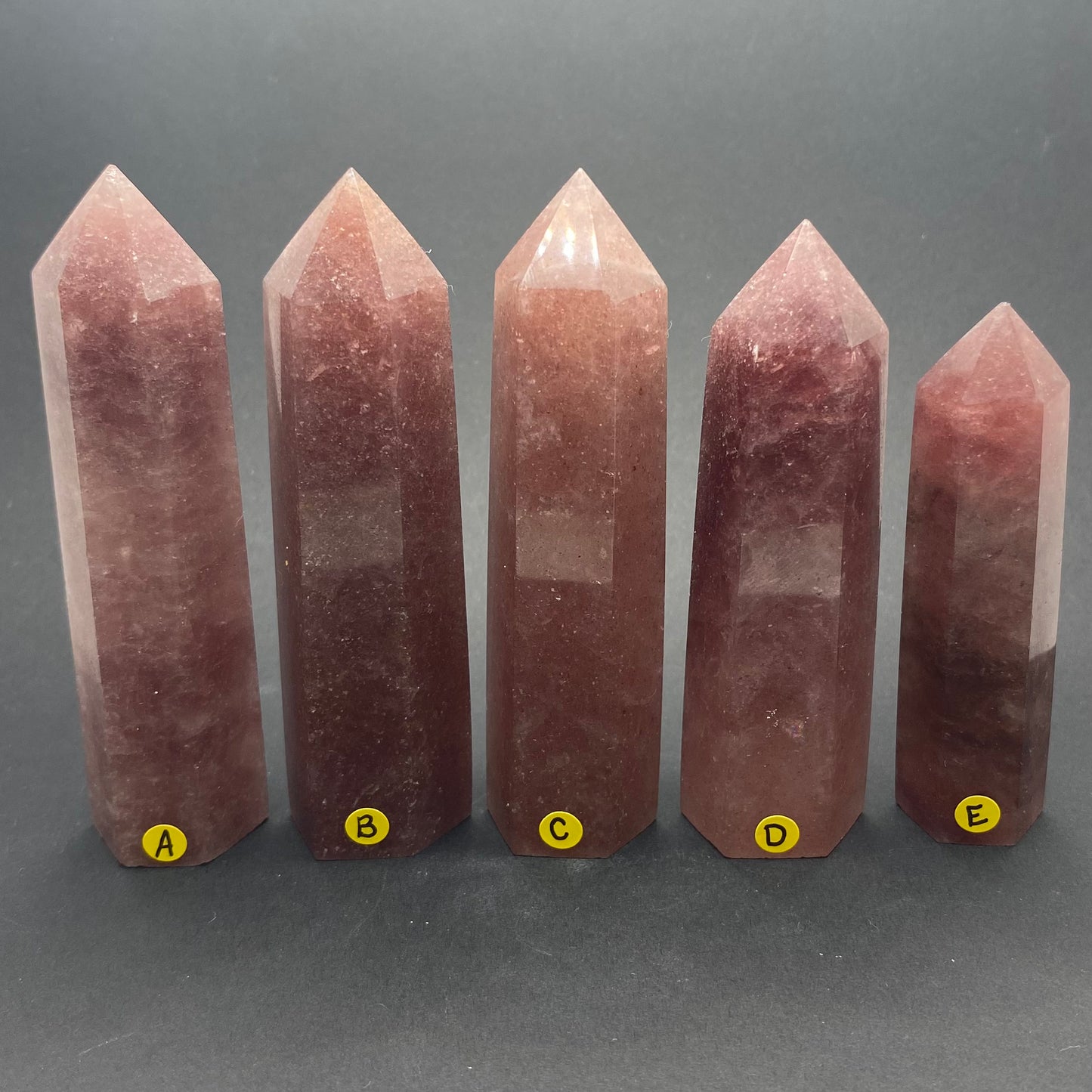 Strawberry Quartz Wand | Healing Crystals | Tower | 1 pc