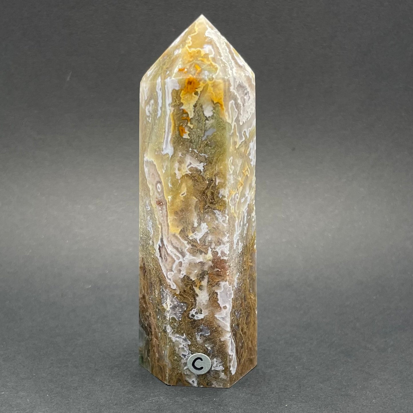 Moss Agate Wand | Healing Crystals | Tower | 1 pc